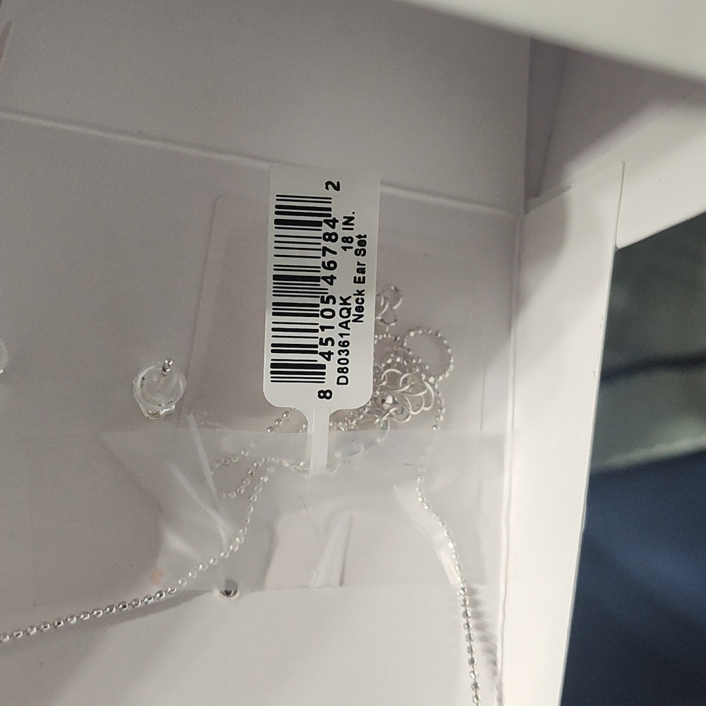Disney Silver Necklace with Sparkling Blue Charms - Picture 3 of 5